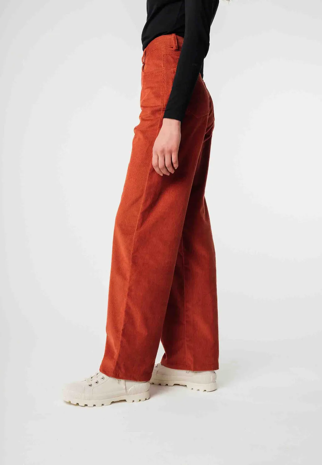 MELA OORJA Cord Hose hoher Bund weites Bein