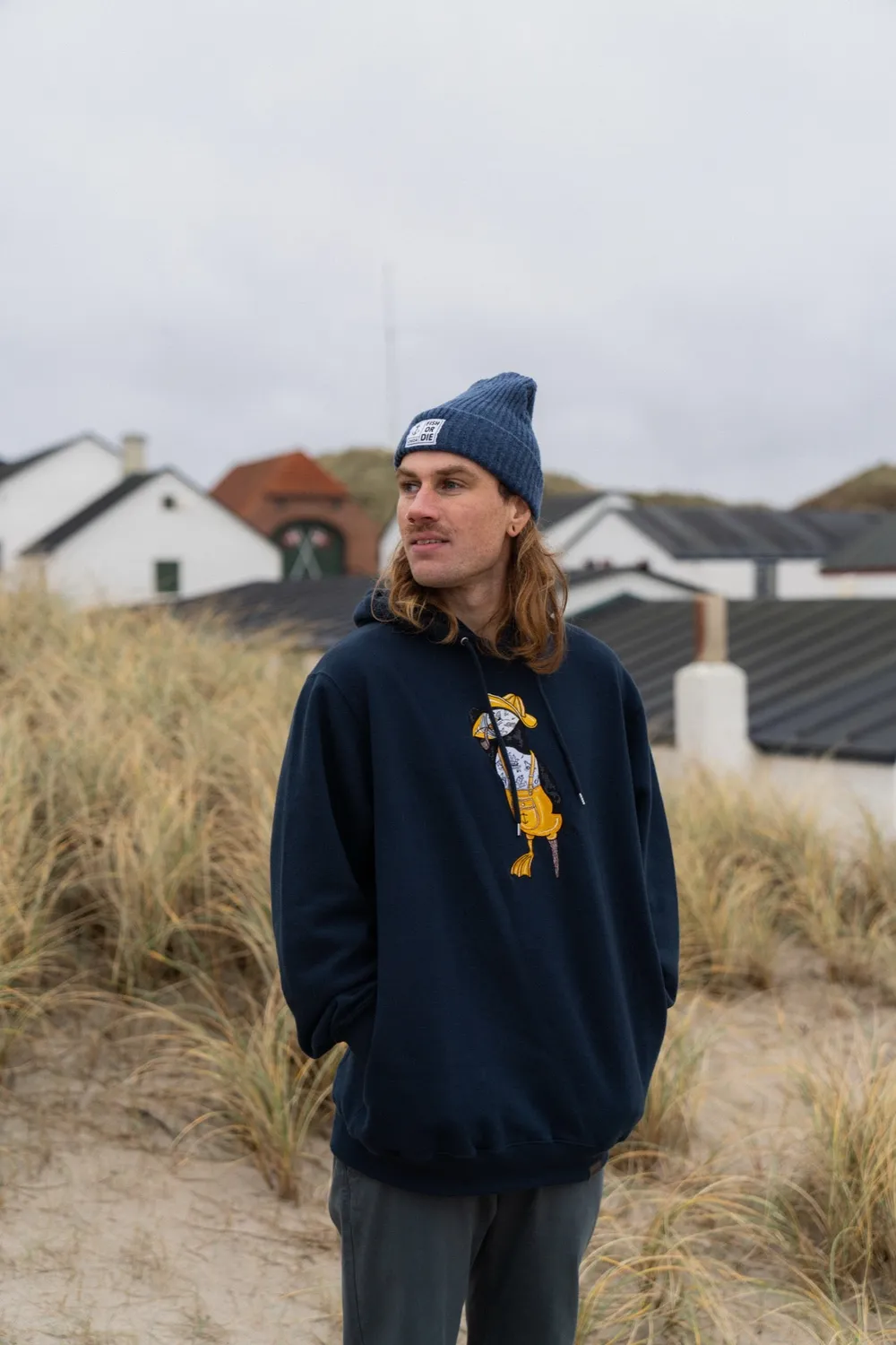 LAKOR Sea Parrot Hoodie Blueberry Bio-Baumwolle