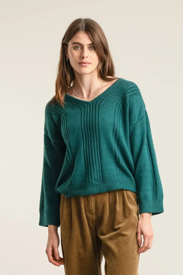 KOMODO ANYA Pullover Efeu Merino Gr. 1
