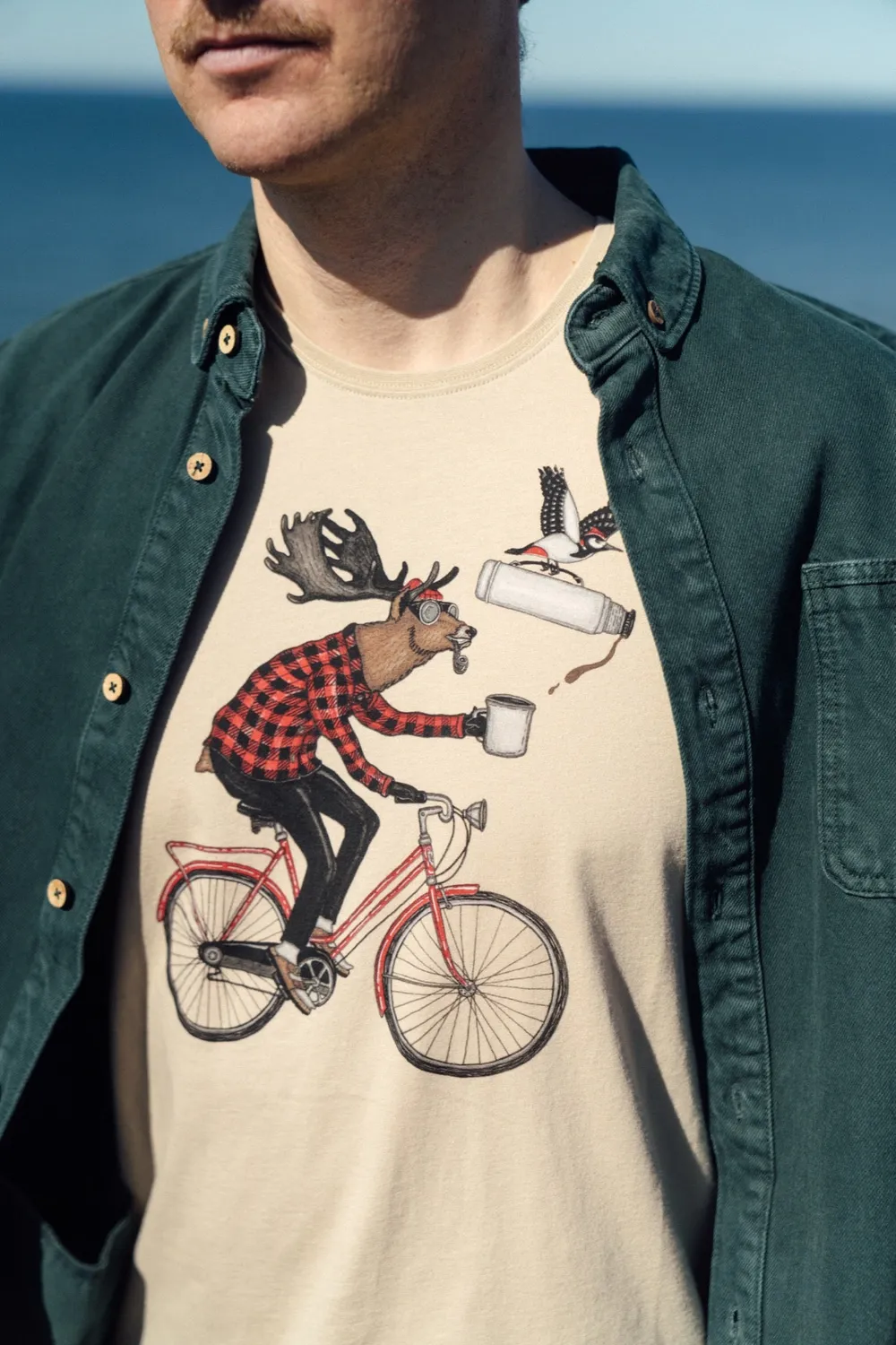 LAKOR Off To Work T-Shirt White Pepper Bio-Baumwolle