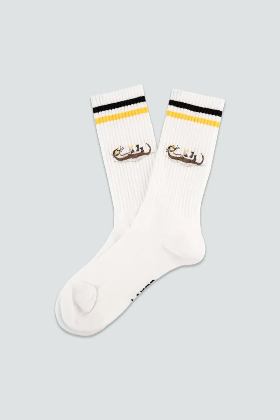 LAKOR Otter Vacation Tennissocken Weiß Bio-Baumwolle