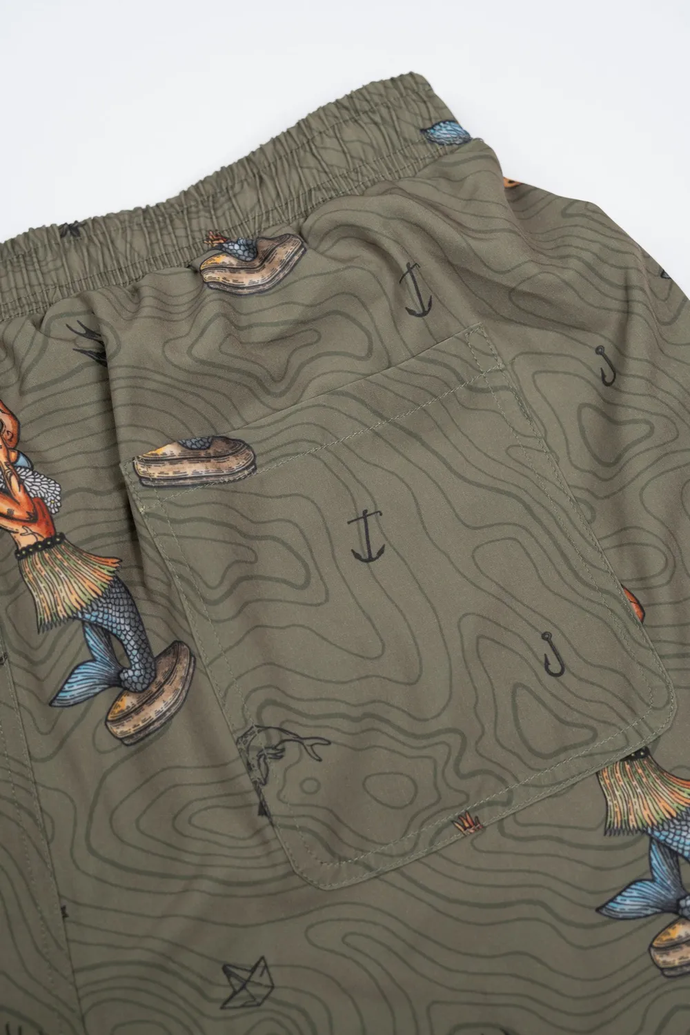 LAKOR Dashboard Hula Swim Shorts Deep Lichen Green