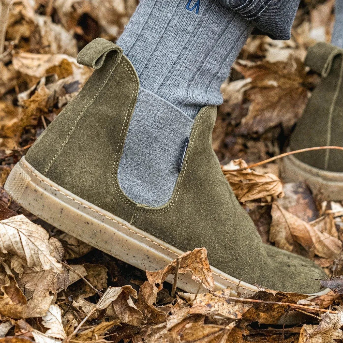 Langbrett PLD Boots Wildleder moosgrün