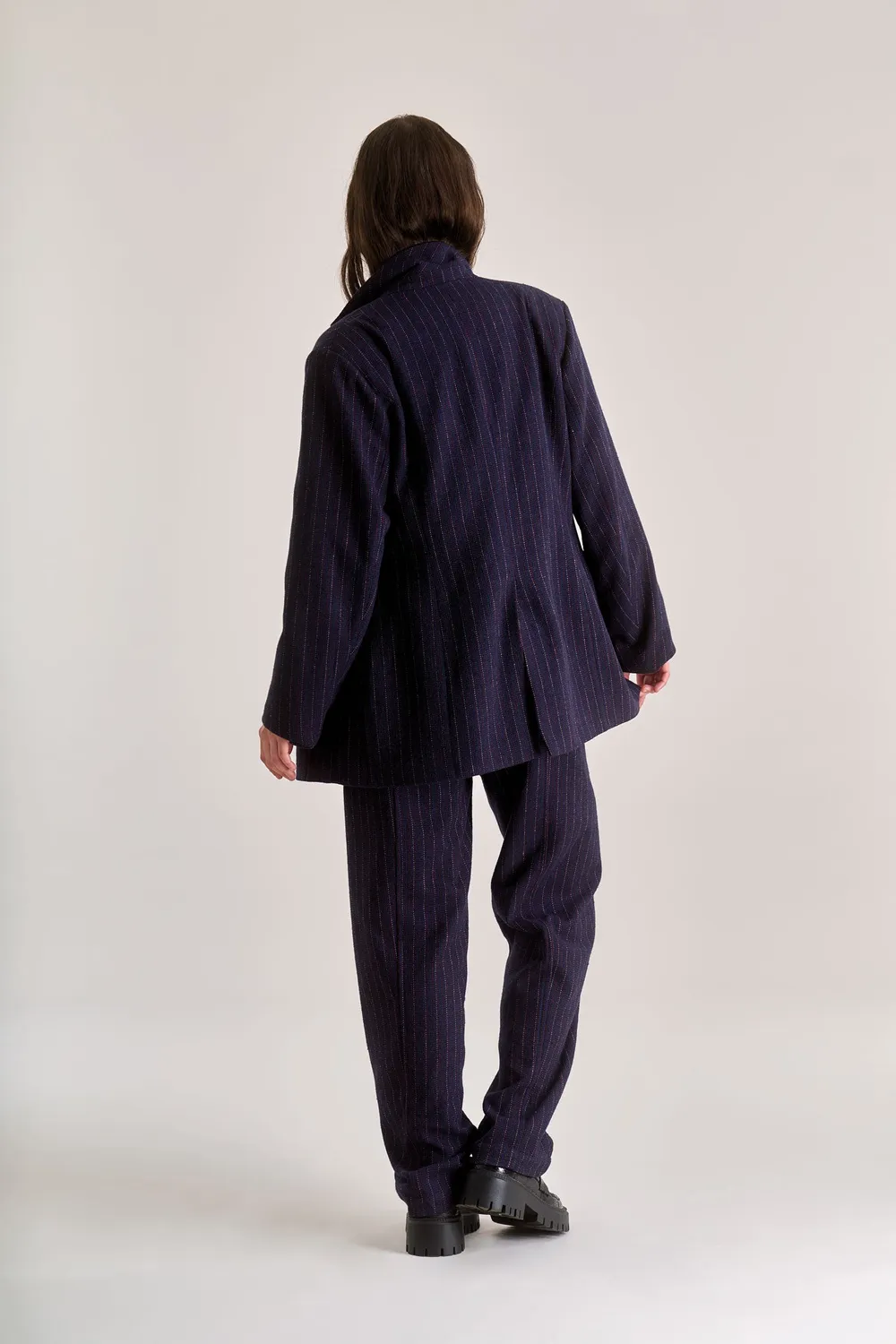 Komodo Ophelia Blazer Navy Recycling-Wolle Oversize