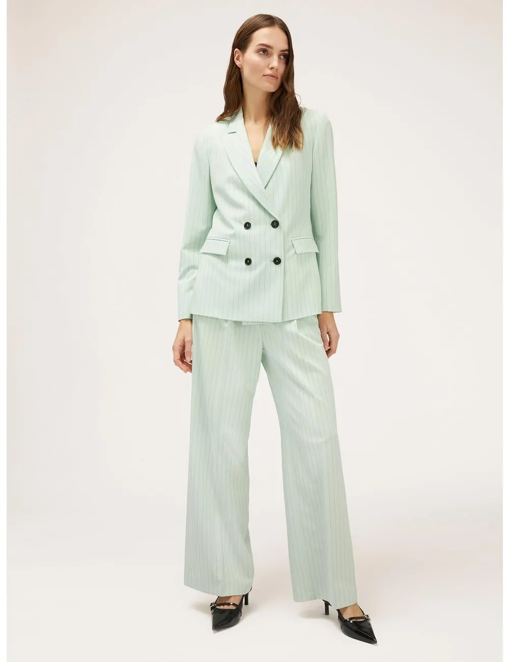 Motivi Spring Summer 24 Nadelstreifen Blazer Jacke Viskose
