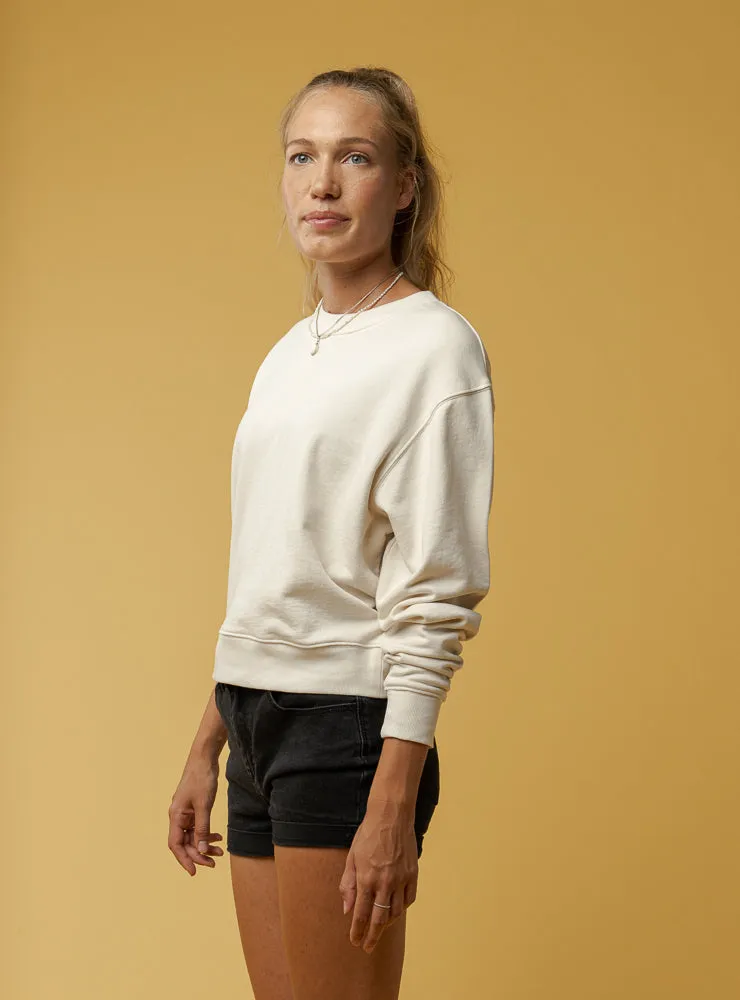 MELA RATI Sweatshirt schwarz Bio-Baumwolle Rundhals