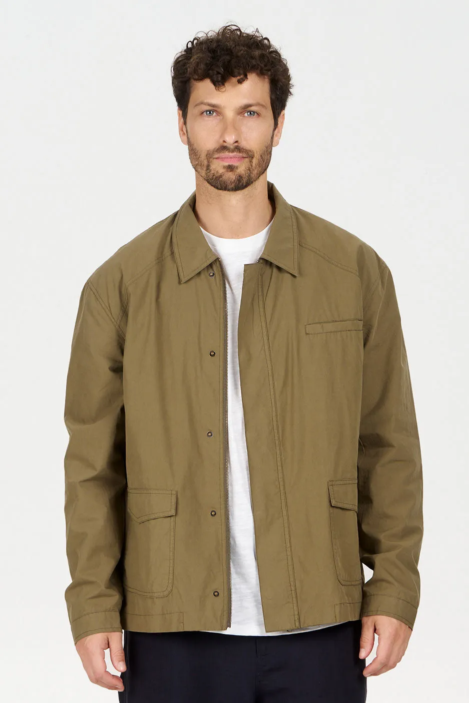 Komodo Rudy Jacke Olive Bio-Baumwolle