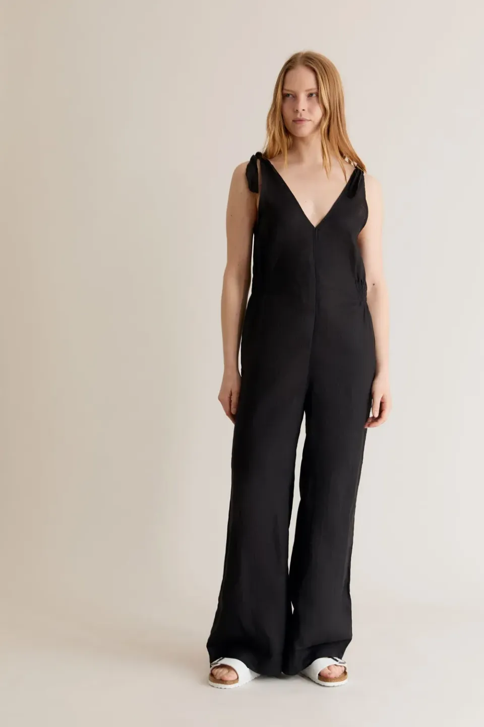 Komodo Floss Jumpsuit Schwarz aus Bio-Leinen