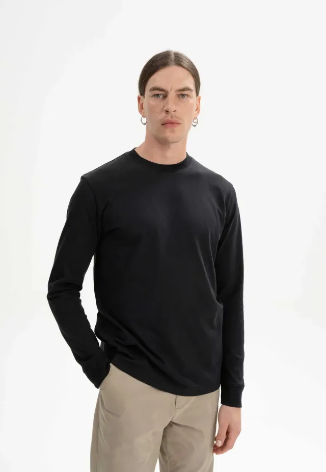 MELA Tejas Langarmshirt schwarz Bio-Baumwolle Langarm