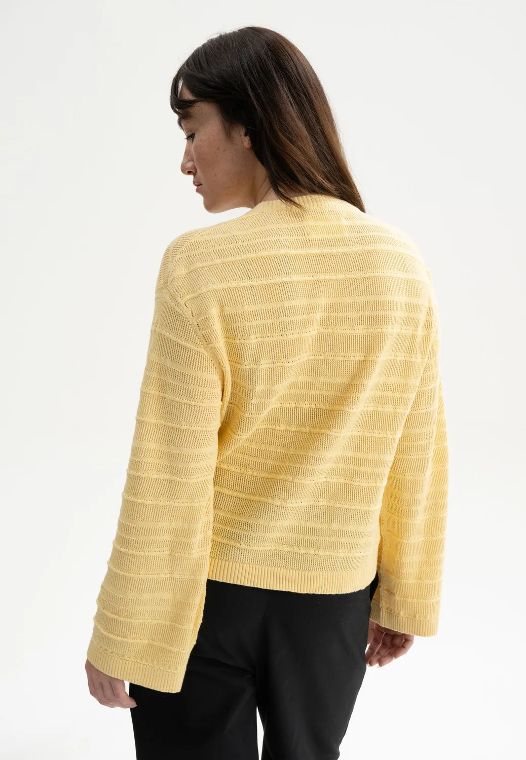MELA Jalidi Strickpullover Bio-Baumwolle See-through