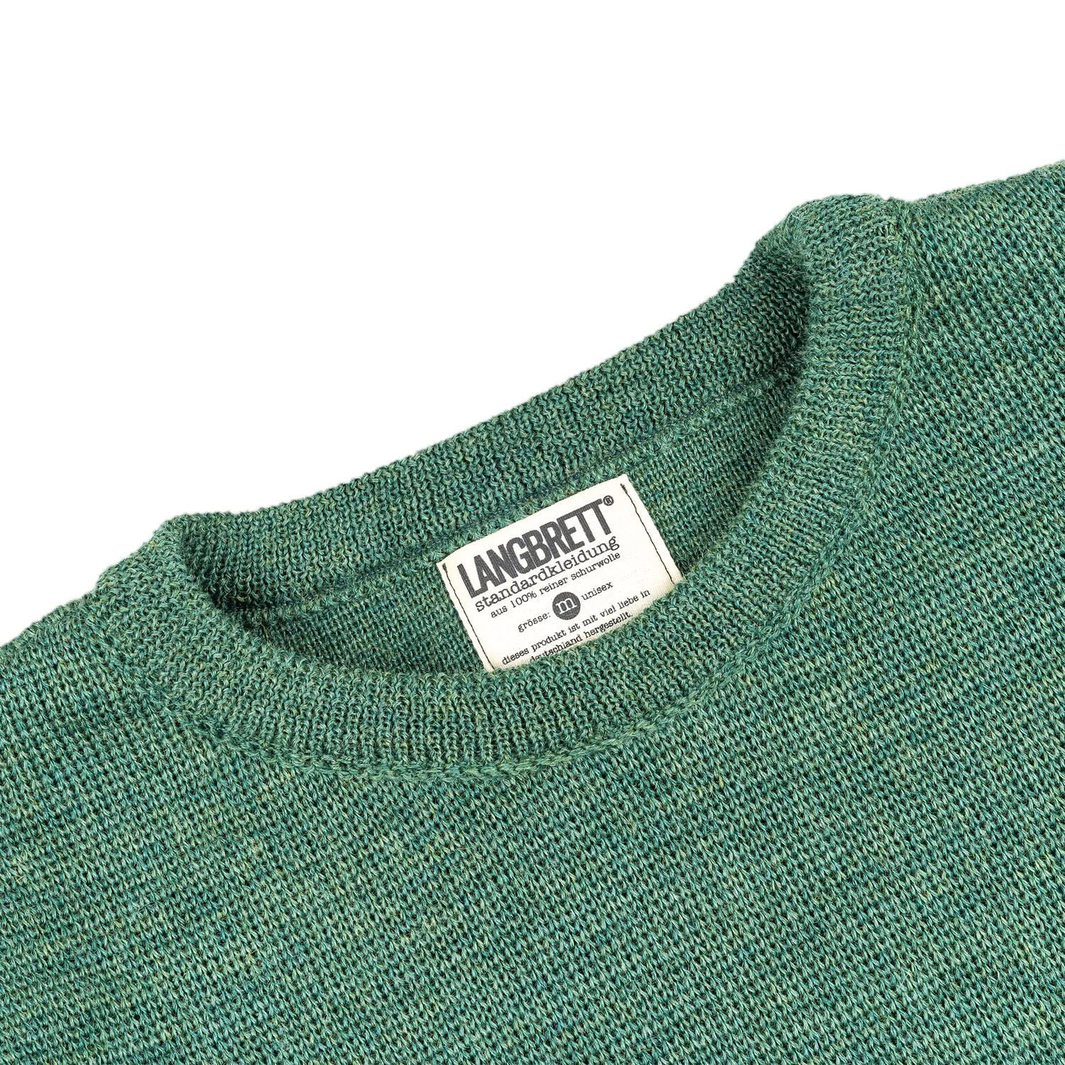 Langbrett Grobstrick Pullover schwarz M Bio-Schurwolle