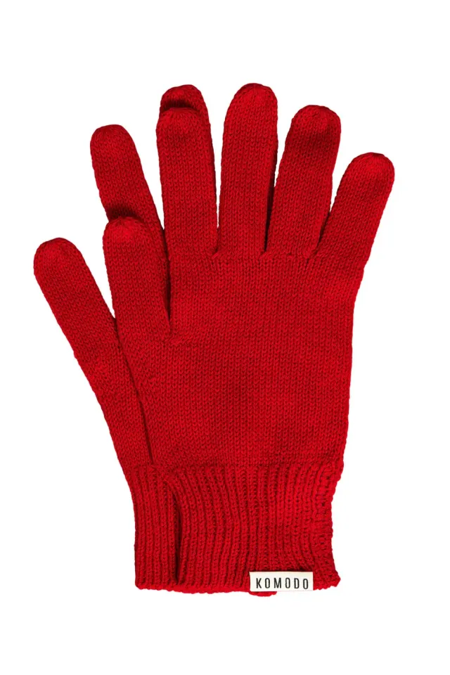 Komodo City Handschuhe rot Bio-Baumwolle