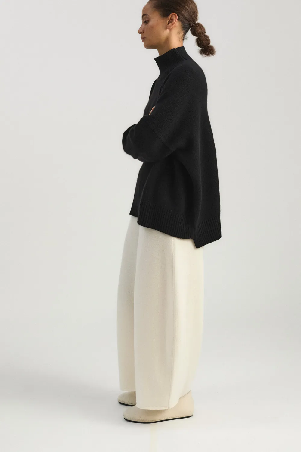 Oyuna Maxi Strickhose Ivory aus Kaschmir