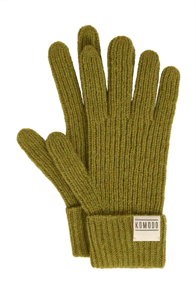 Komodo Park Handschuhe Olive Lammwolle Gr. M