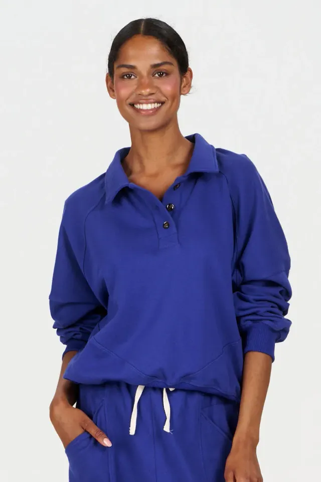 Komodo Rugs Sweatshirt Blau Bio-Baumwolle