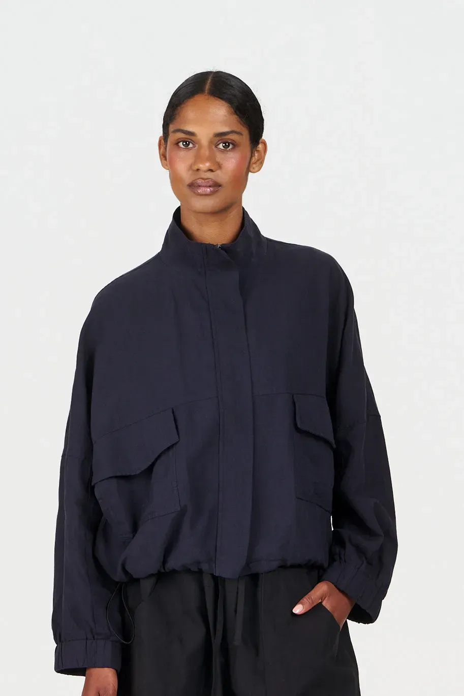 Komodo Koko Jacke Navy Tencel-Leinen