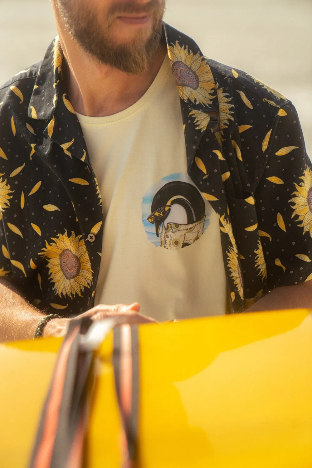 LAKOR Pool Party Penguin T-Shirt Anise Flower Bio