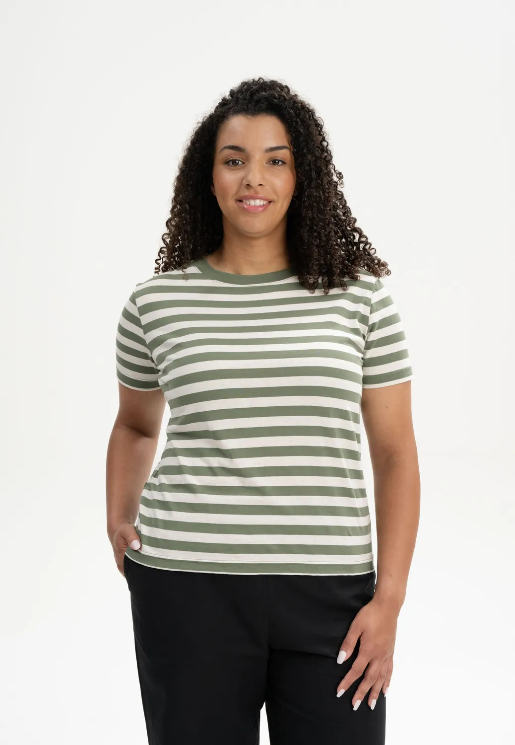MELA KHIRA Stripes T-Shirt marmeladen streifen Bio-Jersey