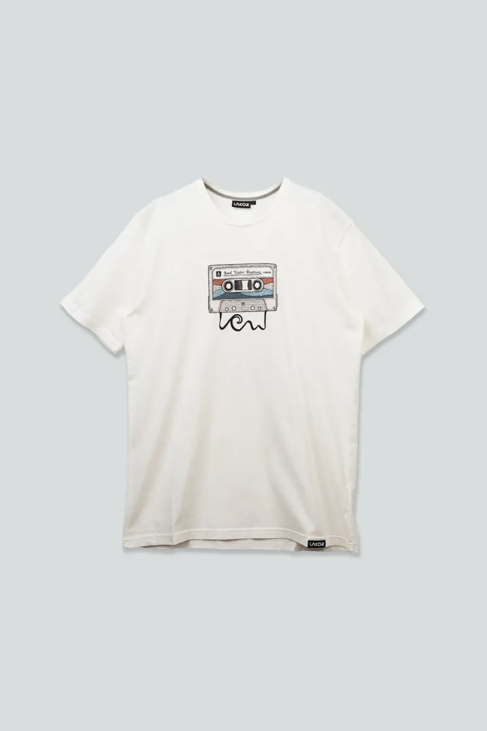 LAKOR Road Trippin Rhythms T-Shirt Star White Bio-Baumwolle