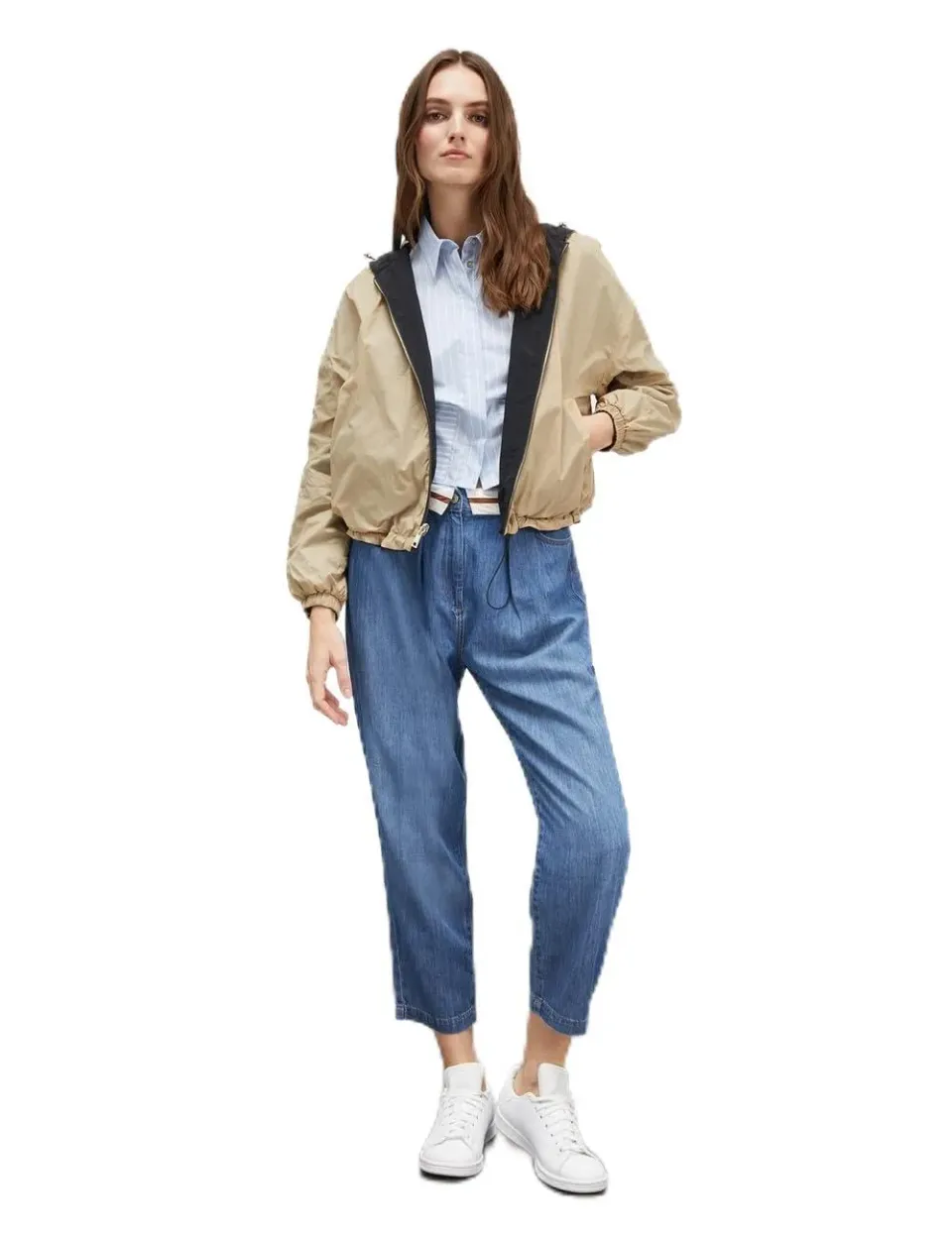 Motivi Kurze Nylonjacke beidseitig Jacke Wendejacke