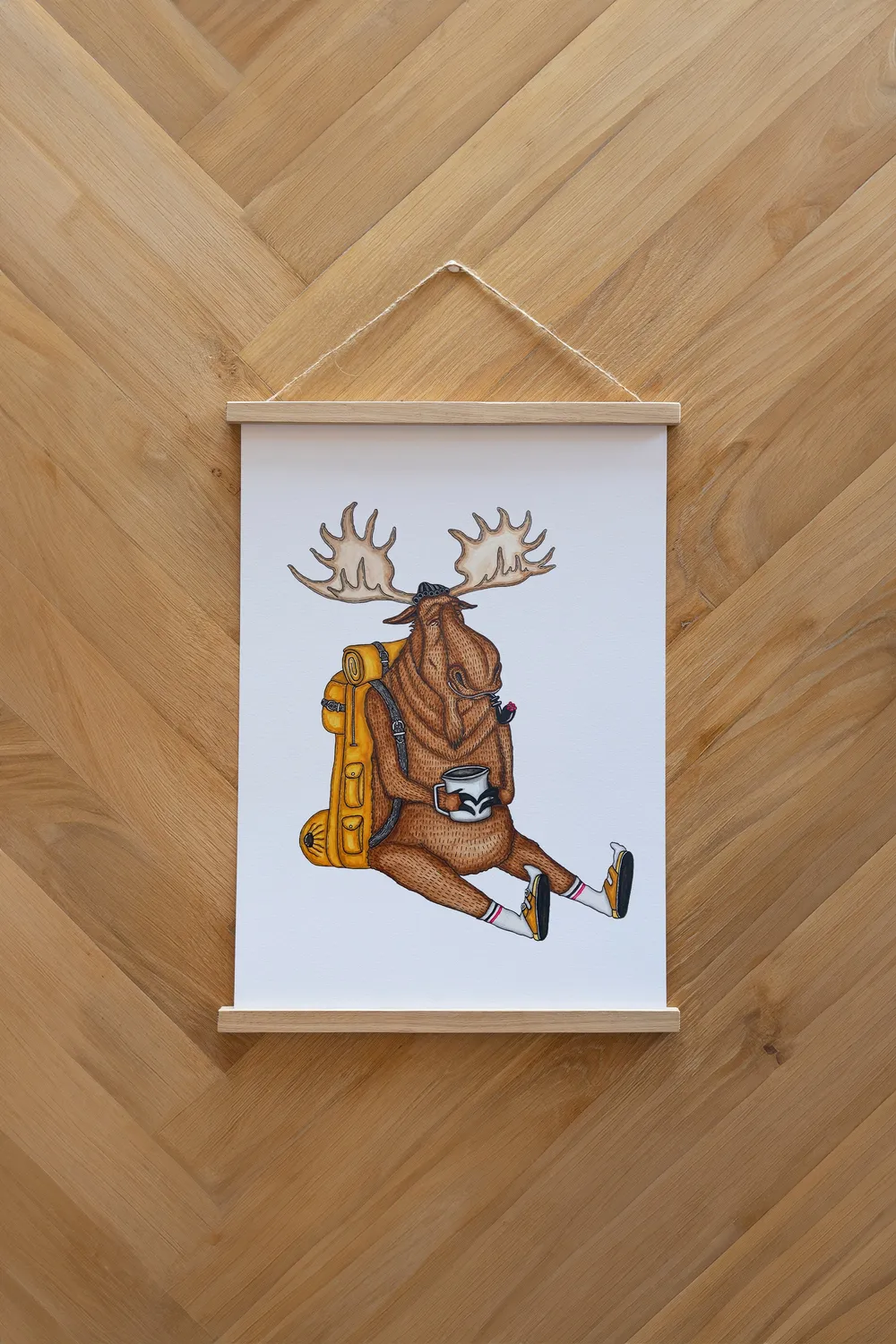 LAKOR Snooze Moose Poster weiß 250g