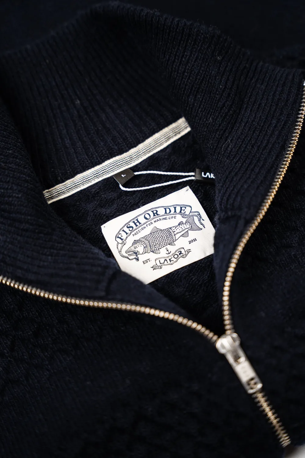 LAKOR Haddock Strickpullover True Navy Wolle