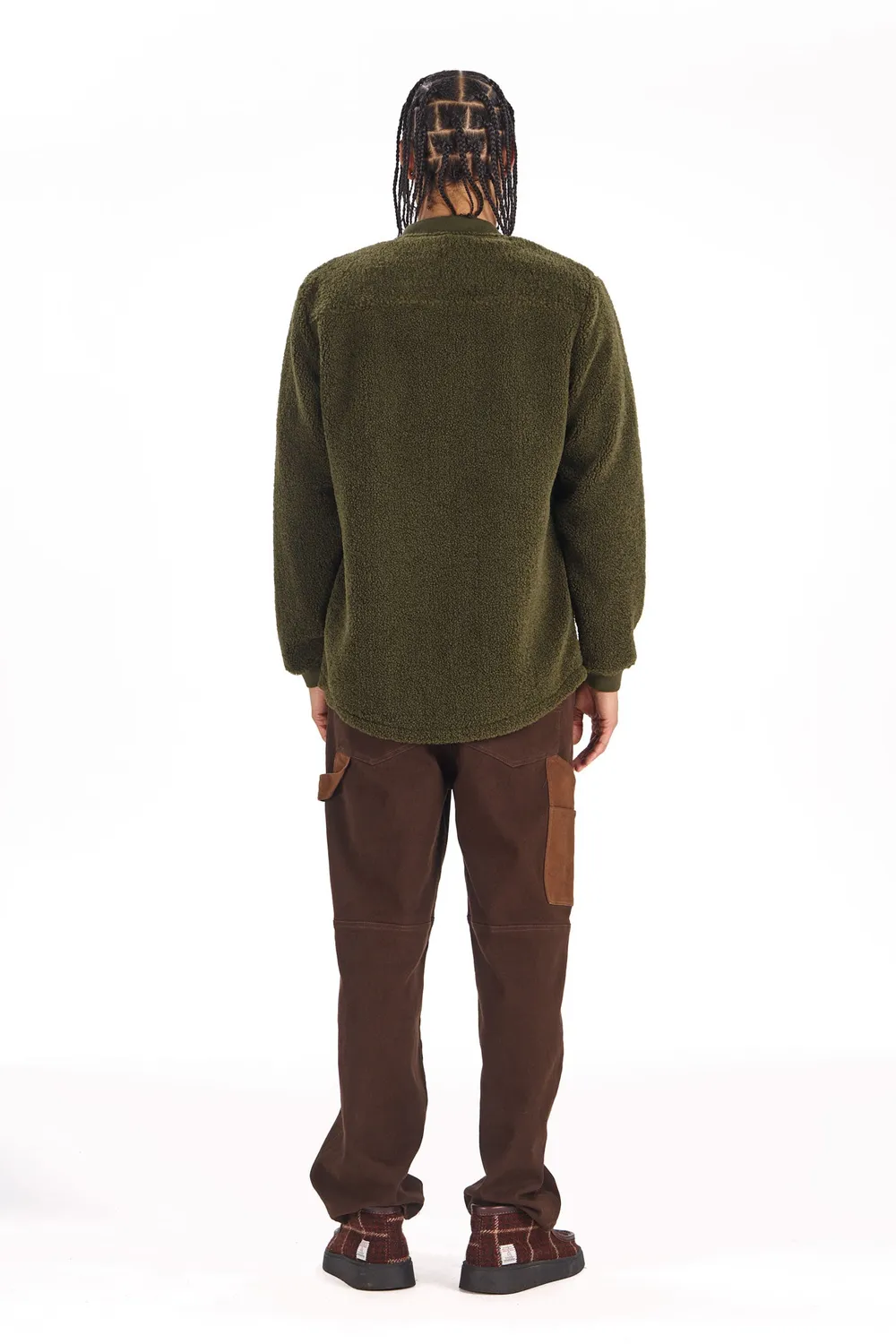 Komodo Cole Overshirt Fleecehemd Khaki recycelt