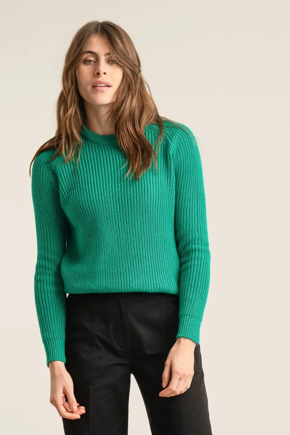 KOMODO SERGIO Pullover Grün Bio-Baumwolle