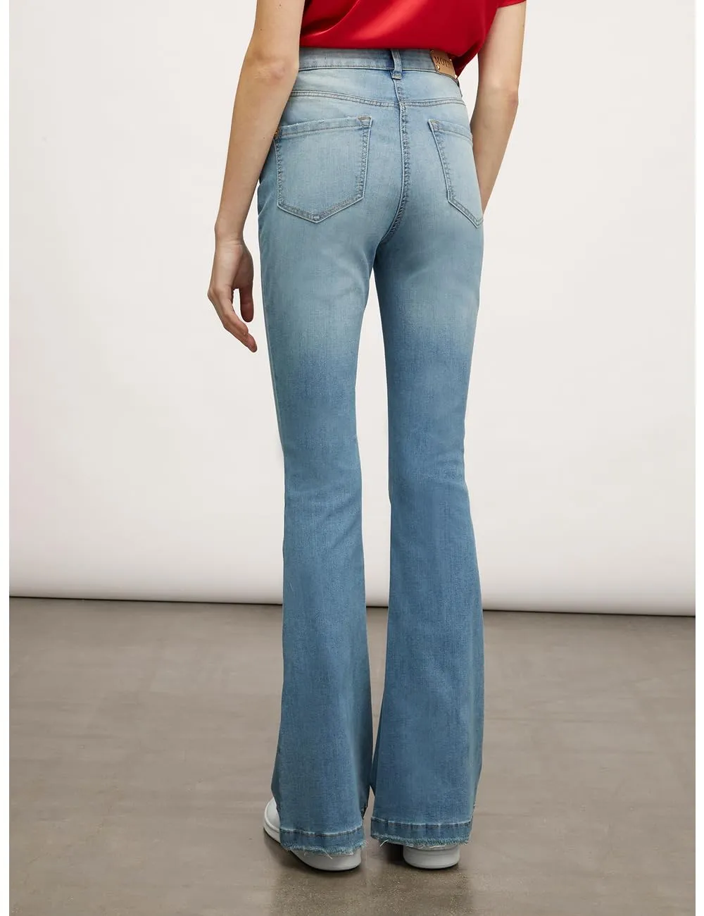 Motivi Elle Flare-Jeans hellblau High Waist