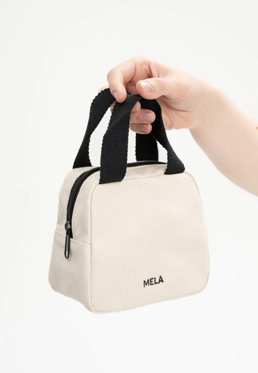 MELA SHAILA Organizer Tasche klein green grid Baumwolle
