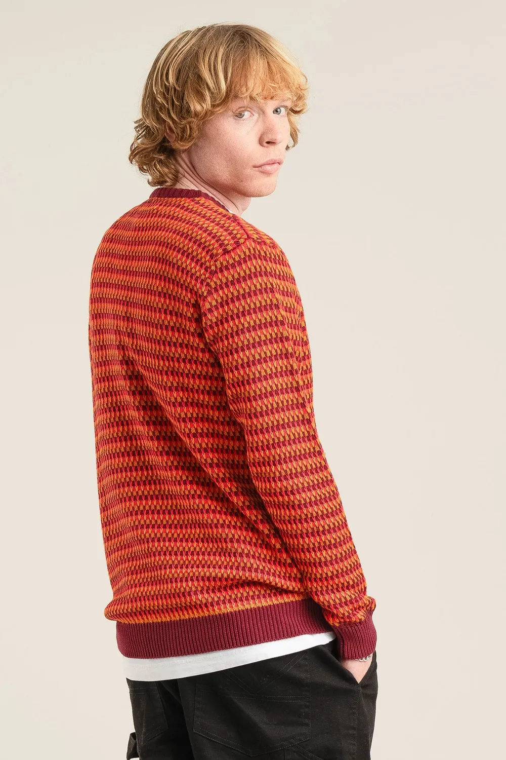 Komodo Kai Pullover Weinrot aus Bio-Baumwolle