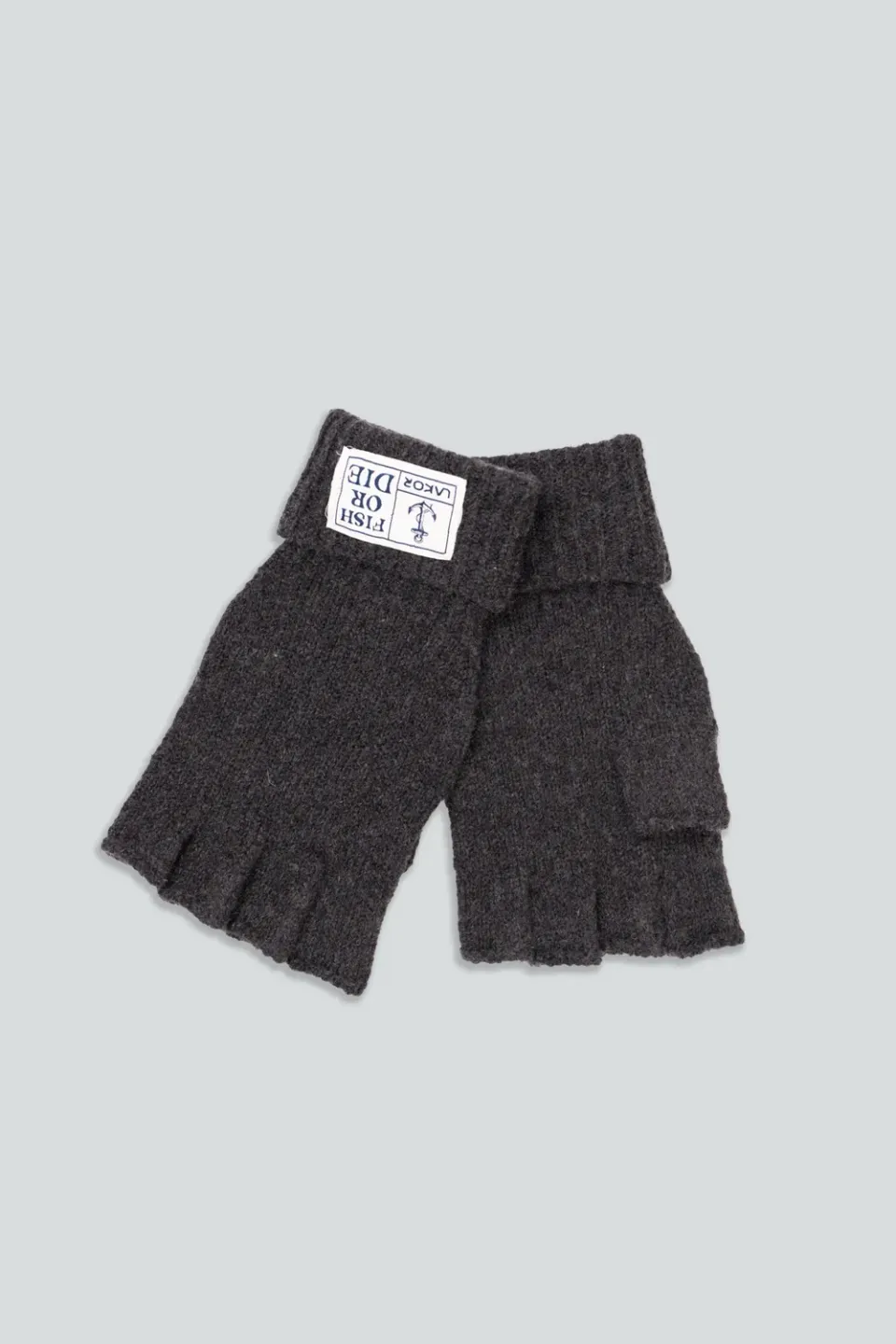 LAKOR Finger Walking Handschuhe Grau fingerlos Wolle