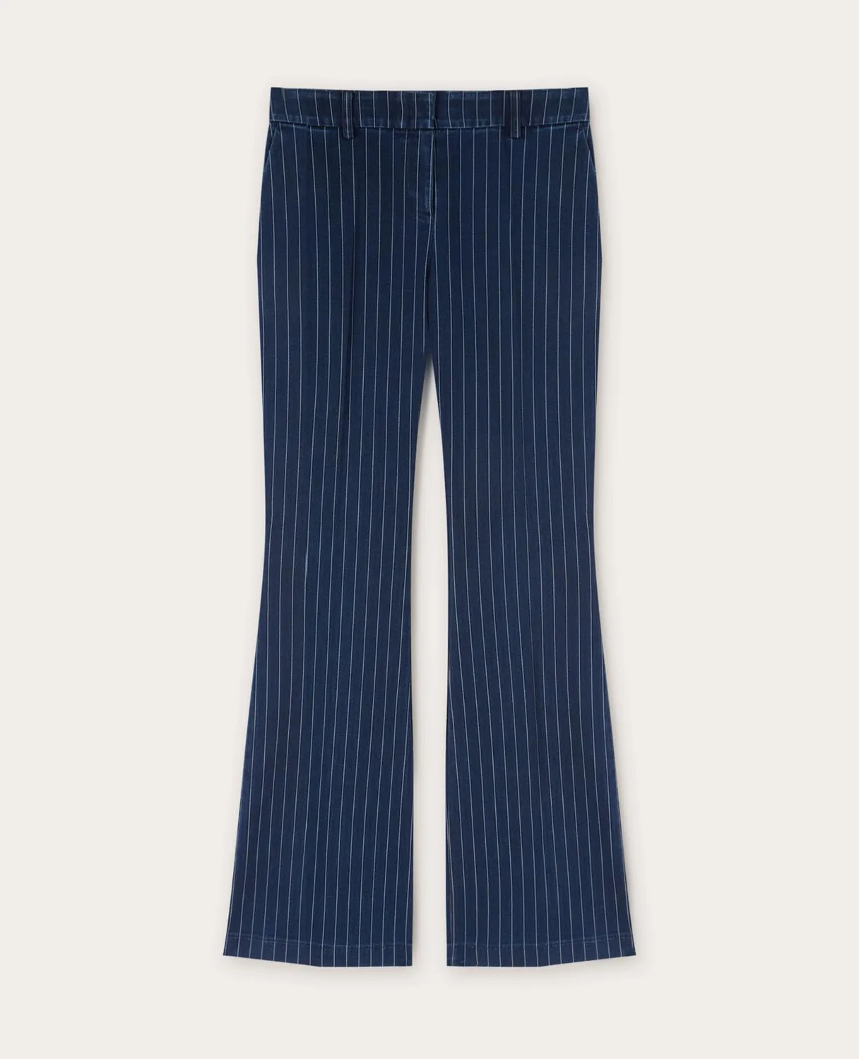 Motivi Flare-Jeans Nadelstreifen-Optik Jeans Baumwolle