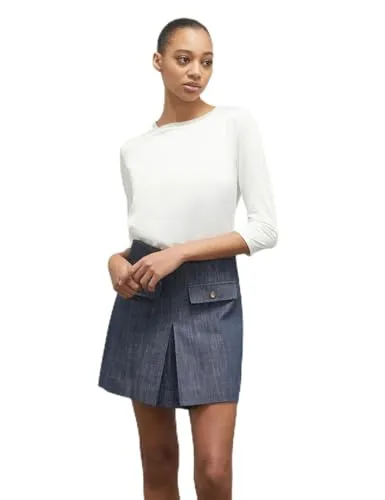 Motivi Basic T-Shirt aus Satin und Jersey ECOVERO