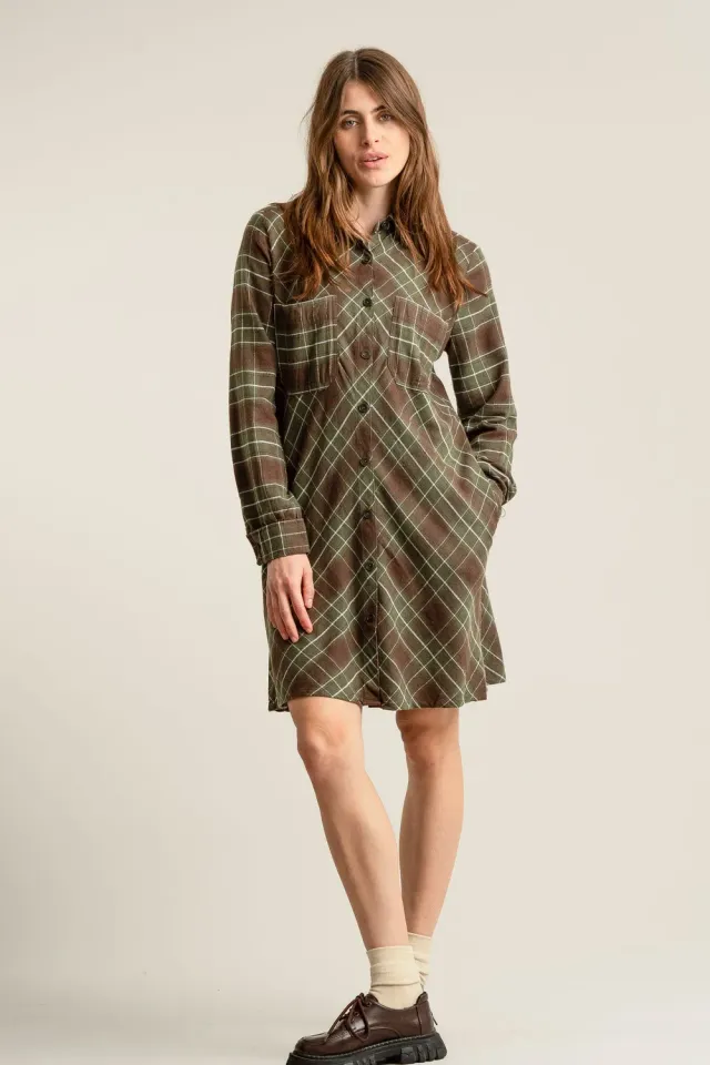 KOMODO Pearl Kleid Grün Bio-Baumwolle