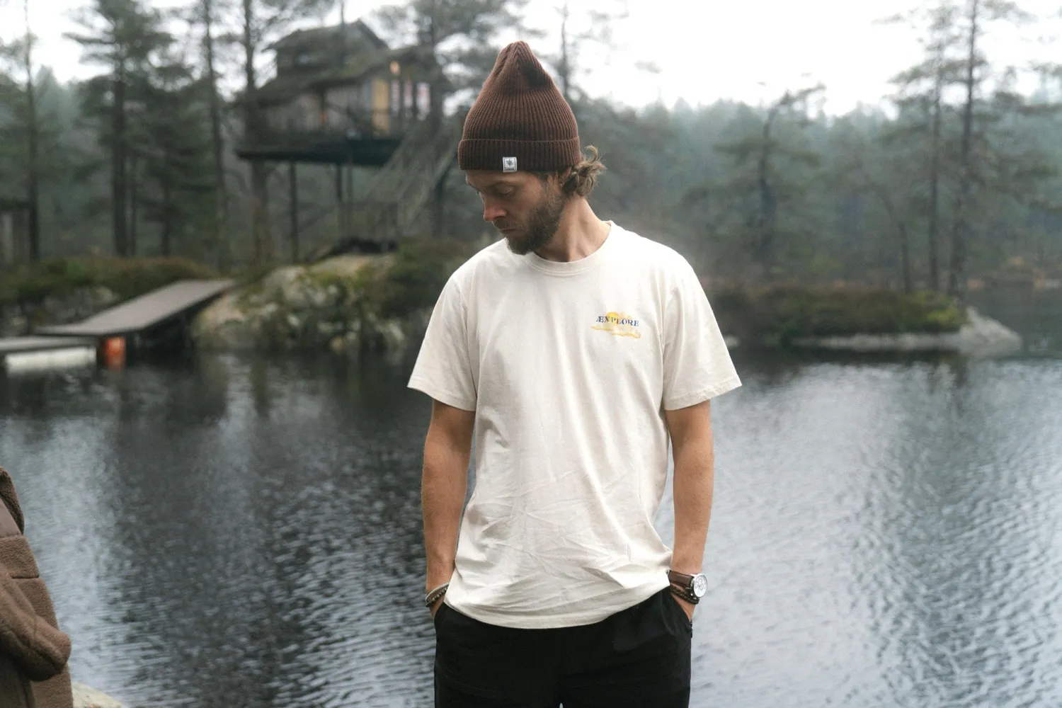 LAKOR Merino Wool Beanie Mütze Braun aus Merinowolle