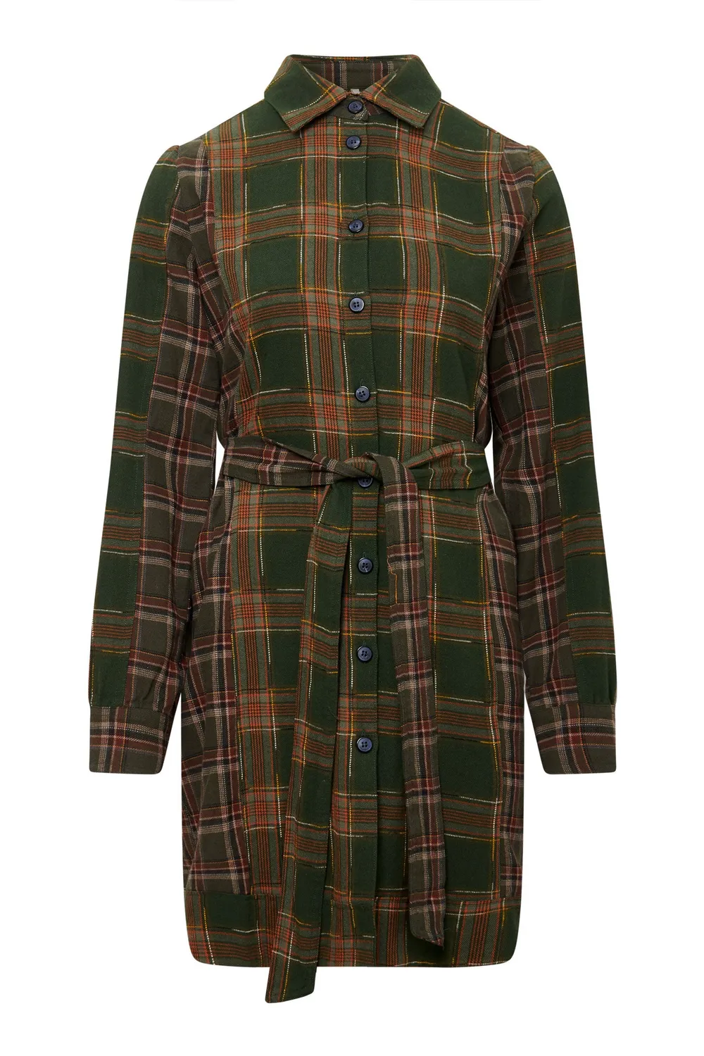 KOMODO Ruby Kleid Patchwork Grün Cord Damen