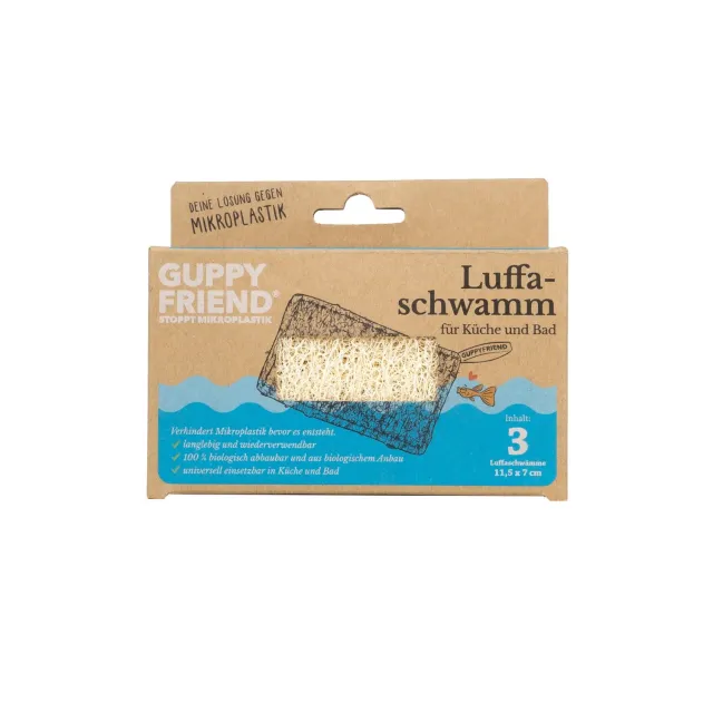 Guppyfriend Luffaschwamm 3er-Set Naturschwamm bio