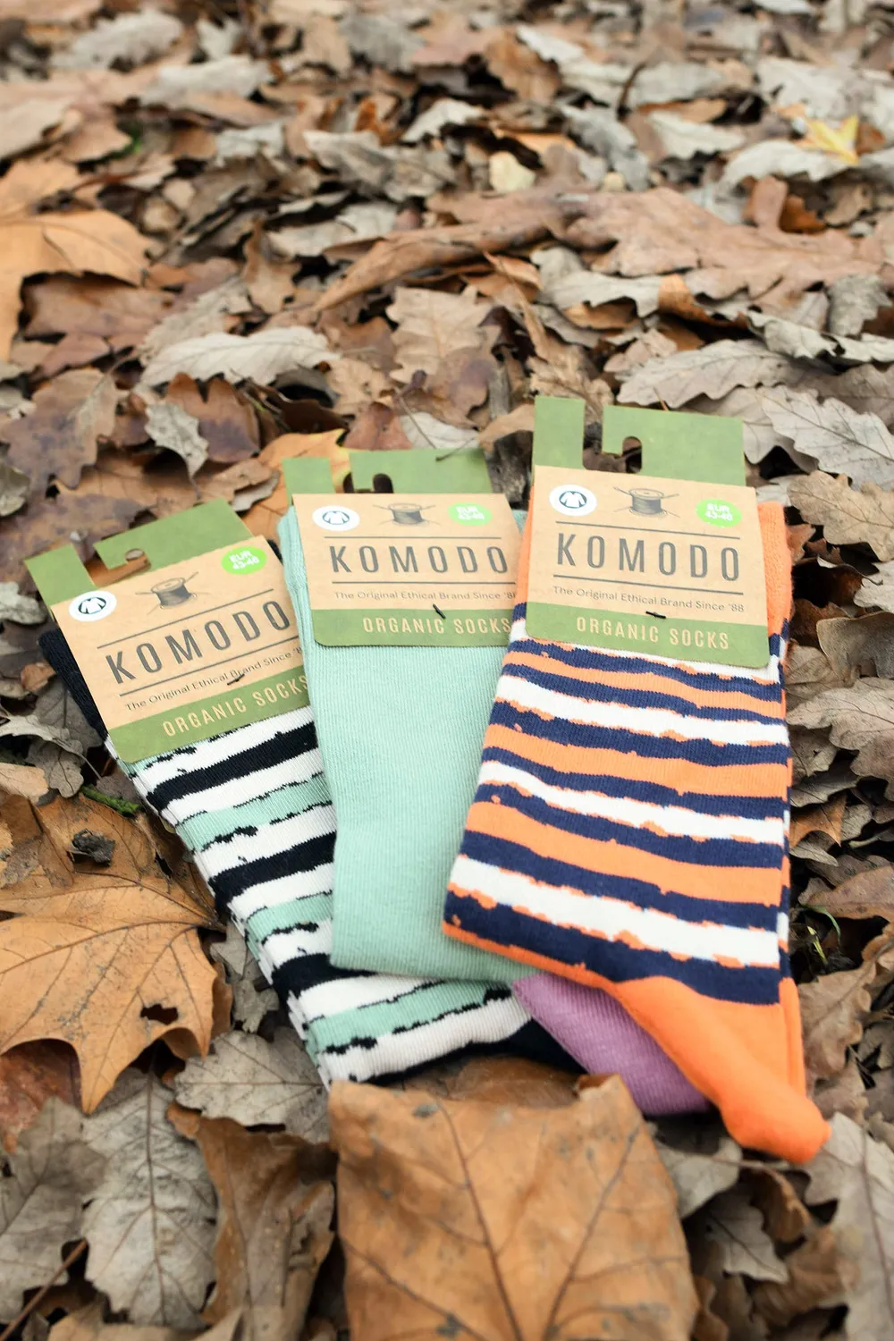 Komodo Stripe Socken 3er-Pack Bio-Baumwolle Herren