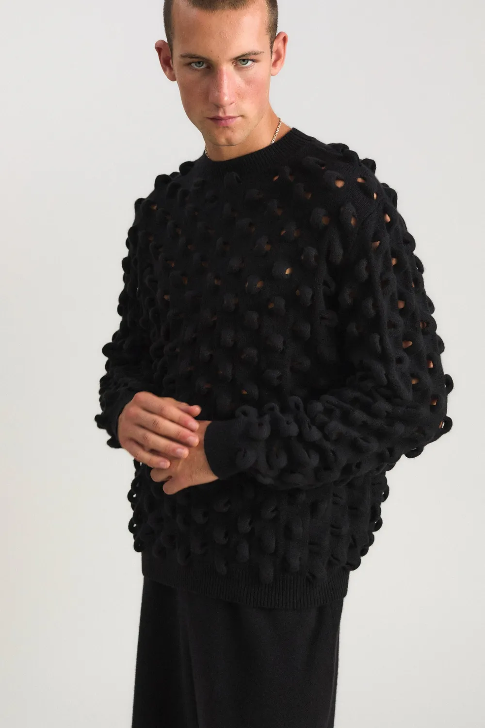 Oyuna Marui Pullover Schwarz 3D-Strick