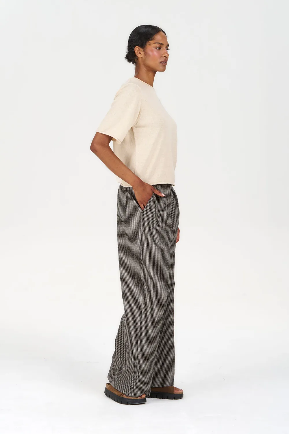 KOMODO CAMILLE T-Shirt Almond Ramie Baumwolle