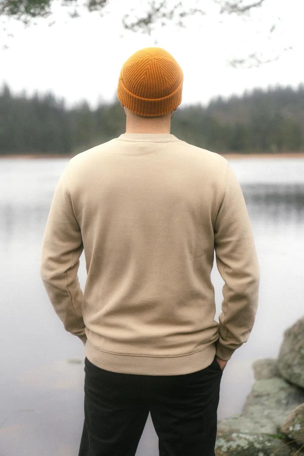 LAKOR Mushroom Trio Crewneck White Pepper Sweatshirt