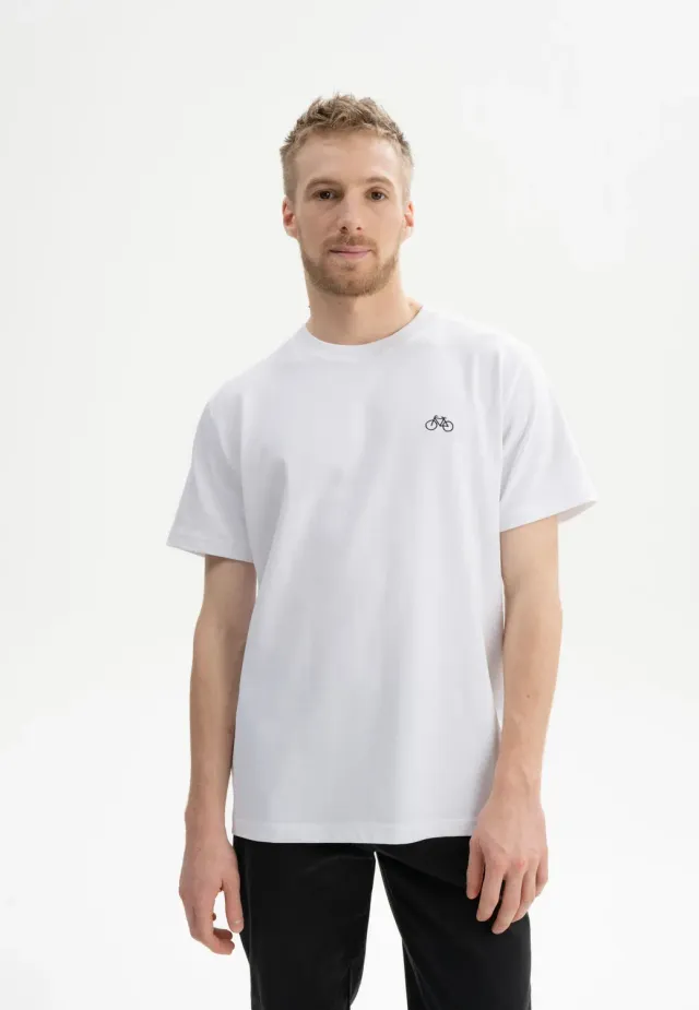 MELA PRAVIN Embroidery T-Shirt weiß Herz Bio-Baumwolle