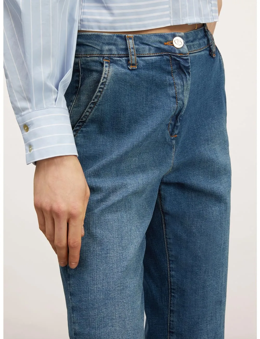 Motivi Regular-Jeans Stretch-Jeans Gr. 40 Bügelfalte