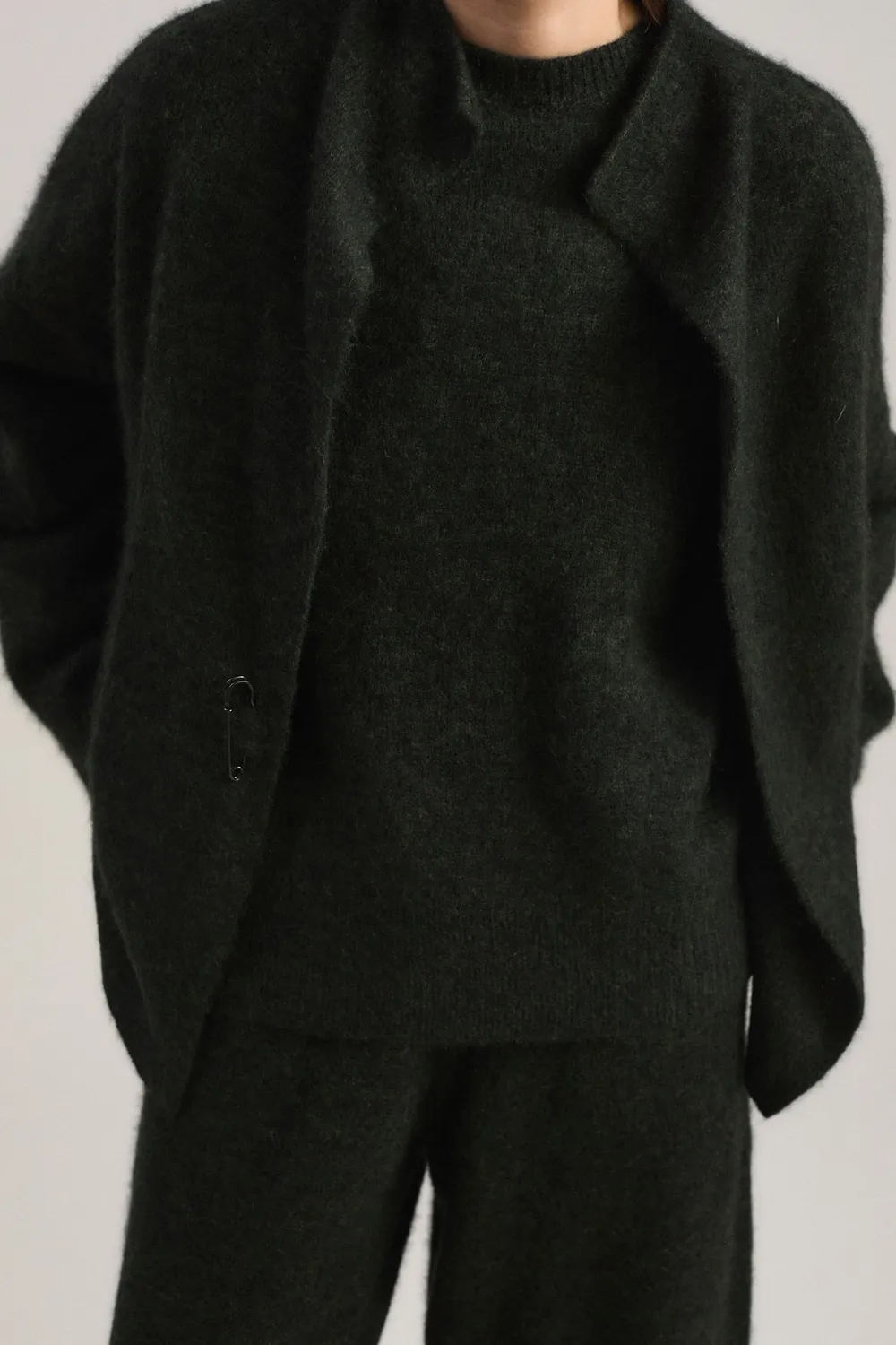 Oyuna Sona Cardigan Pine Jet Strickjacke Kaschmir-Seide
