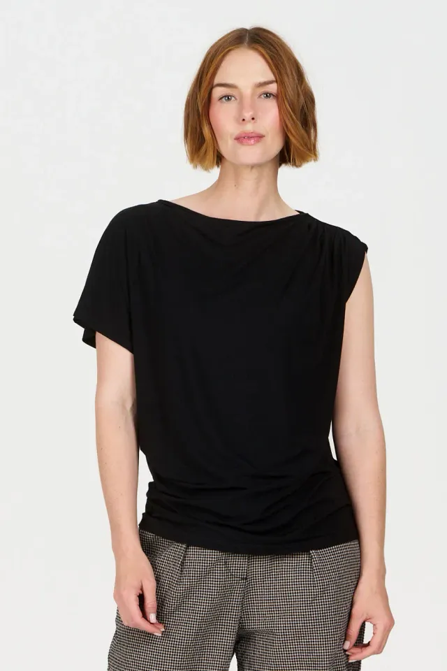 KOMODO CATE Top Schwarz Modal Damen Gr.38