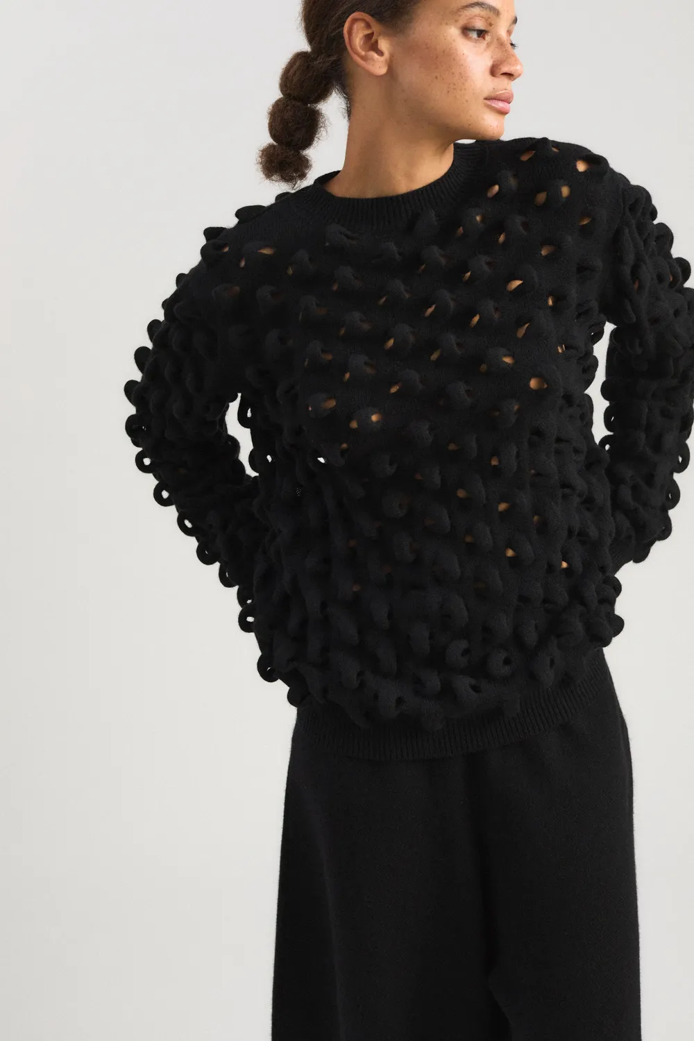 Oyuna Marui Pullover Schwarz 3D-Strick