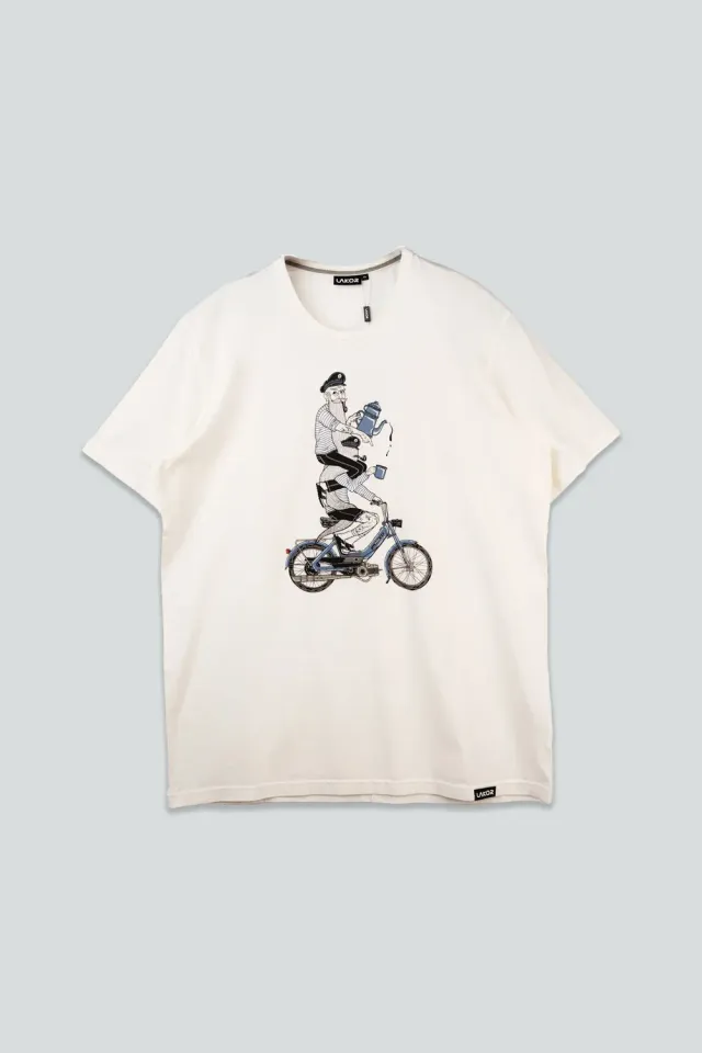LAKOR Hitching a Ride T-Shirt Star White Bio-Baumwolle