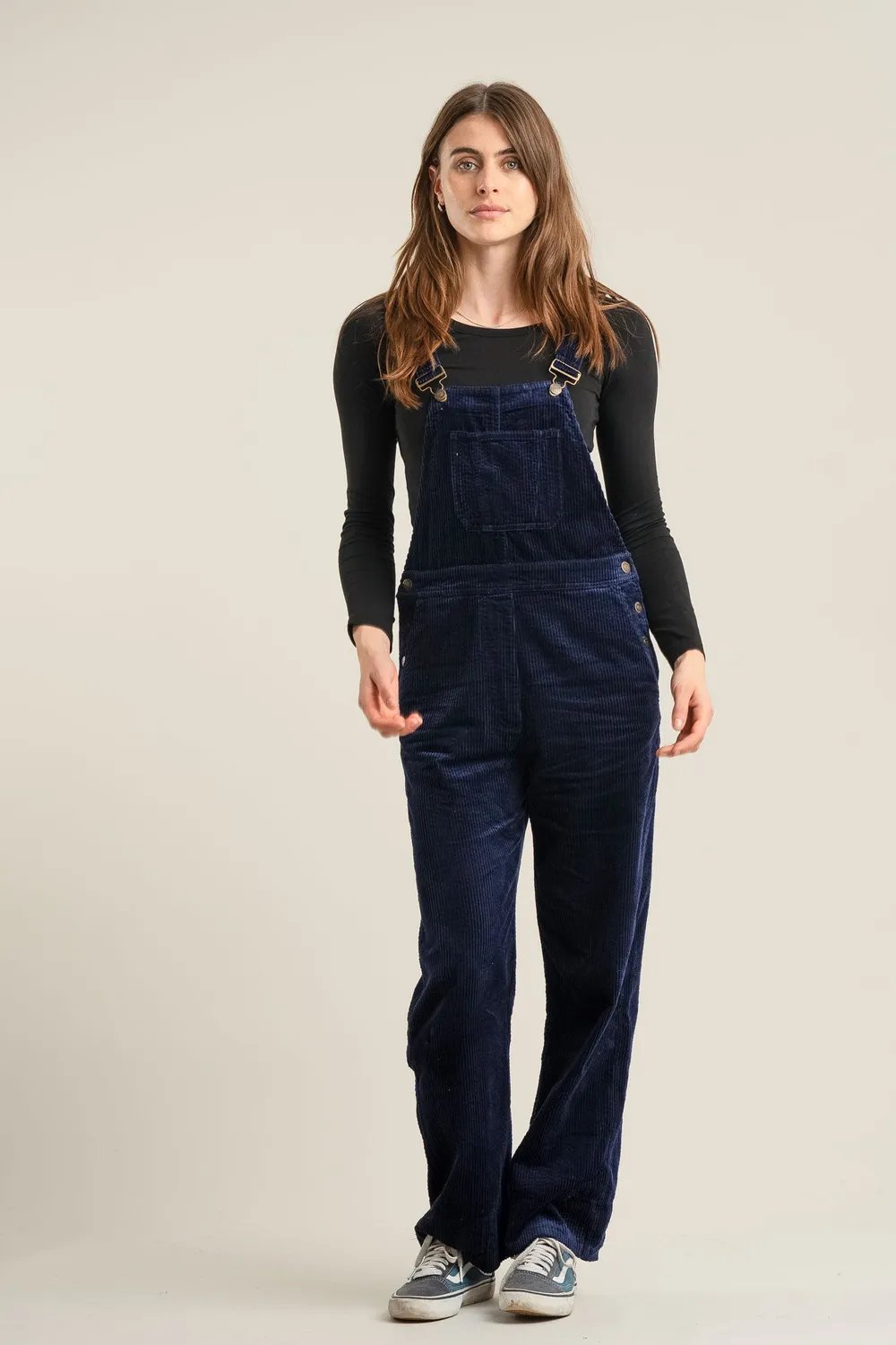 KOMODO LENI Latzhose Navy Bio-Baumwolle Cord