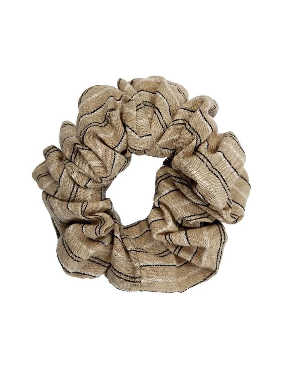 Komodo Scrunchy Haargummi Pinstripe Sand Bio-Baumwolle